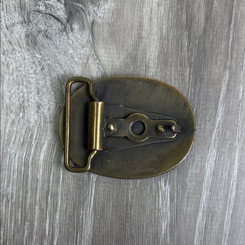 Vintage Bronze Oval Belt Buckle - Picture 3 of 5